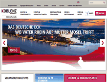 Tablet Screenshot of koblenz-touristik.de